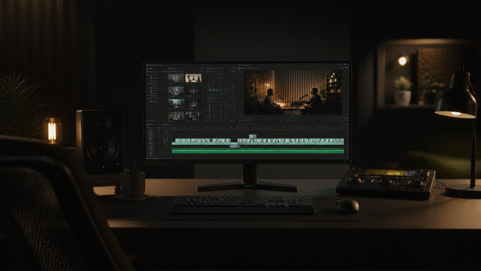 ZO Production video editing workspace